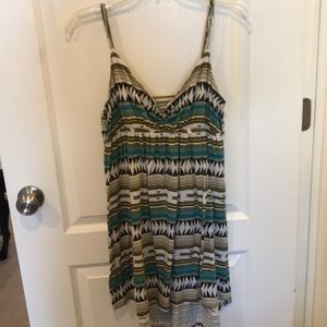 Strappy summer dress. Aztec/tribal print